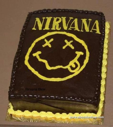 Nirvana's Cake Nirvana Gift Ideas, Nirvana Cake, Birthday Party Planning Checklist, Rock Birthday, Kid Cakes, Party Planning Checklist, 15 Birthday, Papa Roach, Jesus Birthday