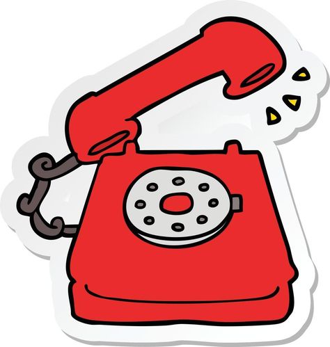 sticker of a cartoon old telephone Old Telephone, Dear Future Husband, Dear Future, Vector Cartoon, A Cartoon, Ring Ring, Future Husband, Ring