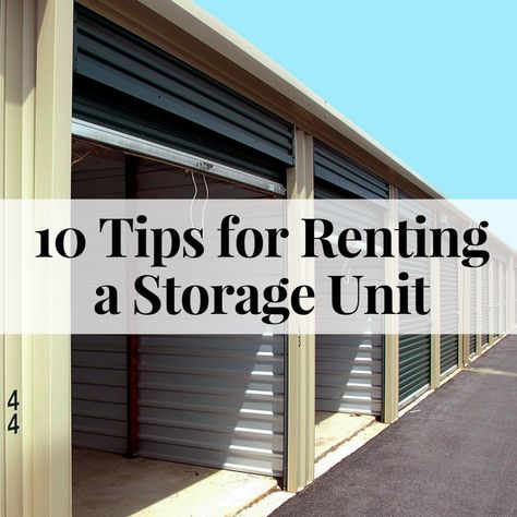 Here are some helpful tips for renting a storage unit to save you time, money and make your self-storage experience as positive and hassle-free as possible. Rustic Closet, Storage Unit Organization, Room Storage Diy, Self Storage Units, Decluttering Tips, Packing Ideas, Storage Tips, Storage Facility, Mini Storage