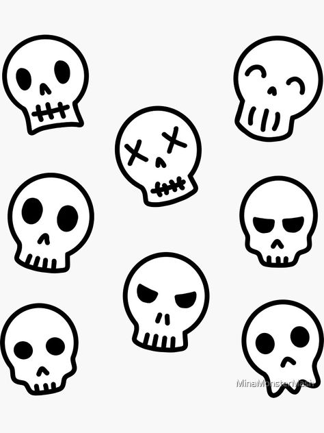 Cute Skull Doodle, Tiny Skull Drawing, Skull Drawing Cute, Skull Doodle Simple, Simple Skull Outline, Easy Skull Drawing Simple, Halloween Skull Drawing, Skull Drawing Easy, Calaveras Aesthetic