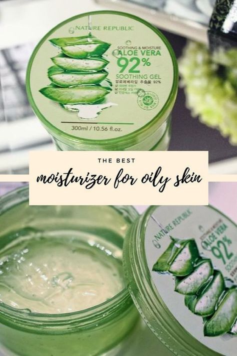 best gel moisturizer for oily skin, aloe vera gel, korean skincare Best Moisturizer For Oily Skin, Creme Anti Age, Skin Gel, Moisturizer For Oily Skin, Nature Republic, Oily Skin Care, Best Moisturizer, Prevent Wrinkles, Gel Moisturizer