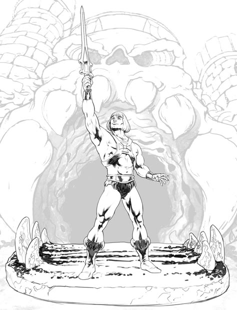 He Man Tattoo, He Man Thundercats, Americana Tattoo, Sketch Board, Grayscale Art, Superhero Coloring, Man Sketch, Drawing Cartoon Characters, Hulk Marvel