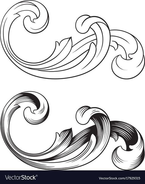 Philigry Design, Simple Filigree Design, Scroll Work Tattoo, Filagree Design Tattoo, Fillagry Designs, Engraving Art Drawing, Filigree Drawing, Filigree Tattoo Designs, Filigree Outline