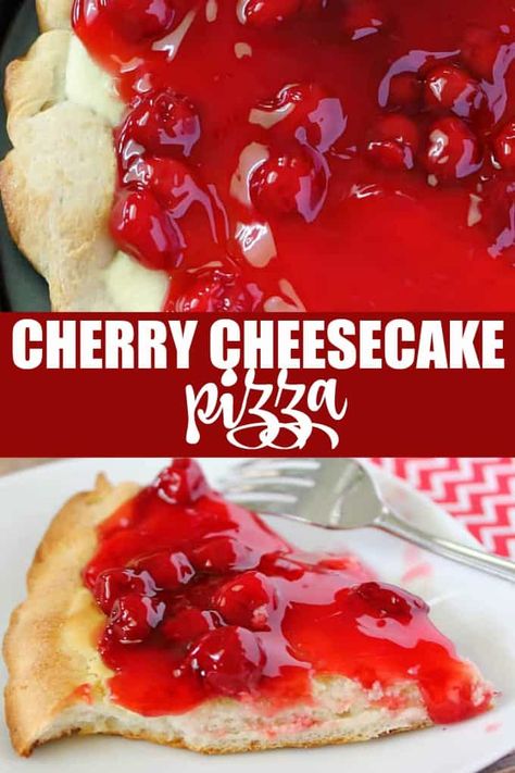 Cherry Dessert Pizza Recipe, Cherry Pie Dessert Pizza, Cherry Pizza Dessert, Different Pizza Ideas, Cherry Dessert Pizza, Pizza Dessert Recipe, Cheesecake Pizza, Cherry Pizza, Thanksgiving Pizza