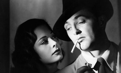 1940s Film Noir | film noir it is a term coined in french meaning literally black film ... Jane Greer, Film Noir Photography, Classic Film Noir, Robert Mitchum, Noir Movie, Fritz Lang, Movie Guide, Kirk Douglas, Humphrey Bogart