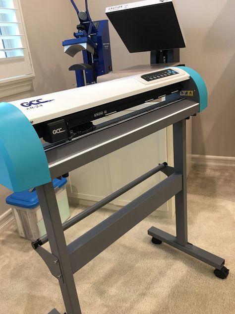 GCC AR-24 cutter on it's stand. Plotter Machine, Sublimation Business, Silhouette School Blog, Digital Printing Services, Silhouette School, Swing Design, Silhouette Tutorials, Silhouette America, Grandmas House