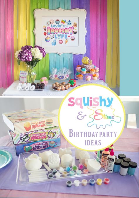 Moriah Elizabeth Party, Squishy Party Ideas, Moriah Elizabeth Birthday Party, Squishmallow Birthday Party Games, Squishy Birthday Party, Squishmallow Birthday Party Ideas, Diy Squishies, Squishmallow Birthday Party, Squishmallows Birthday