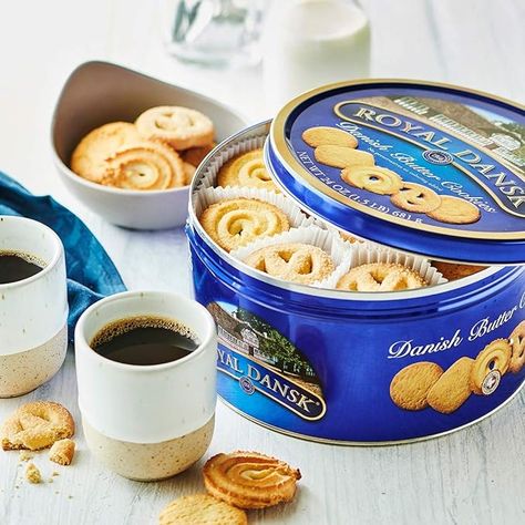 Royal Dansk Danish Butter Cookies, 24 Oz. (Pack of 1) Danish Cookies, Danish Butter Cookies, Buttery Cookies, Cookie Tins, Perfect Cookie, Sandwich Cookies, Delivery Groceries, Butter Cookies, Gourmet Recipes