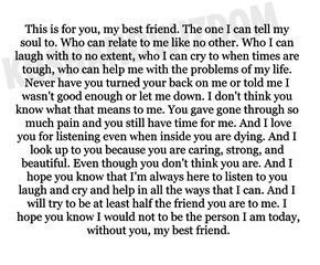 I made this to explain the love I have for my best friend. Please if you have a friend, let them know how much you care and love them.  ~Hope Loving Your Best Guy Friend, Guy Best Friend Quotes Meaningful, Male Best Friend Quotes, Guy Best Friend Quotes, Bff Quotes True Friendships, Guys Quotes, Letter To Best Friend, Best Friend Letters, Guy Friendship Quotes