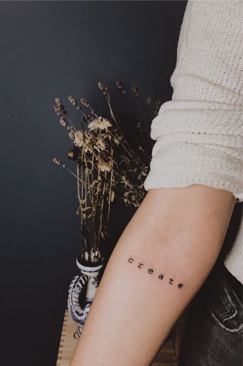 ᴘɪɴᴛᴇʀᴇsᴛ ⋆ ᴊᴏᴜɪʀxʙɪᴛᴄʜ Create Tattoo, Writer Tattoo, Typography Tattoo, Writing Tattoos, Constellation Tattoos, Modern Tattoos, Top Tattoos, Simplistic Tattoos, Small Tattoo