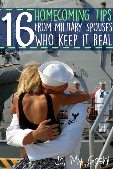 So much wisdom and knowledge in this group of milspouses! Real homecoming tips for milsos Navy Deployment, Deployment Homecoming, Military Wife Life, Army Wife Life, Military Lifestyle, Navy Girlfriend, Airforce Wife, Military Homecoming, Military Deployment