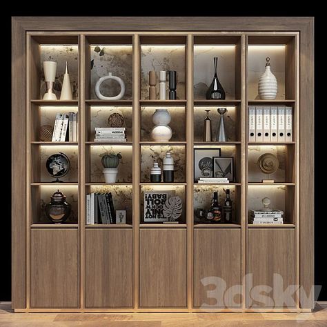 Modern Luxury Bookcase, Office Rack Design, Modern Luxury Bookshelves, Book Rack Design Bookshelves, Luxury Bookcase Design, Book Shelf Design Modern, Kitchen Bookshelf Ideas, Bookshelf Luxury, Luxury Bookshelf