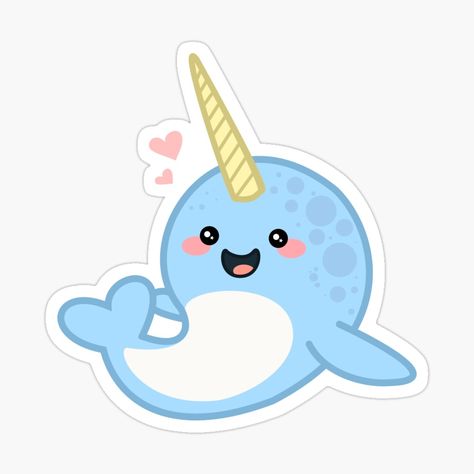 Kawaii Narwhal, Narwhal, The Unicorn, Cool Stickers, Bumper Stickers, The Sea, Vinyl Decal Stickers, Awesome Products, Vinyl Decal