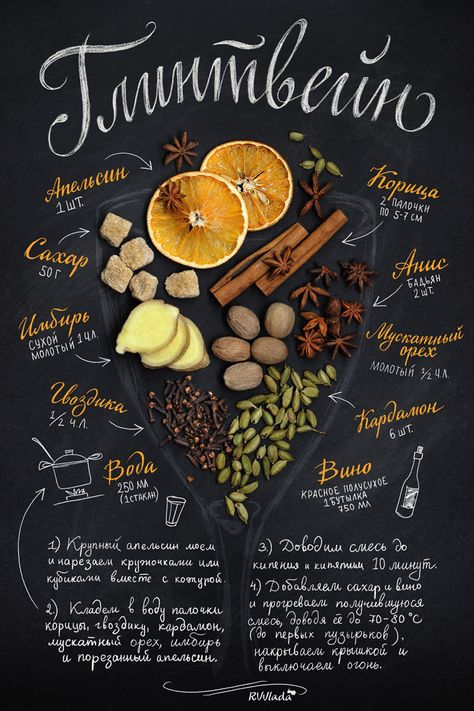 Mulled Wine, Menu Design, Food Illustrations, Food Menu, Food Design, Food Styling, Food Photo, Food Art, Chalkboard