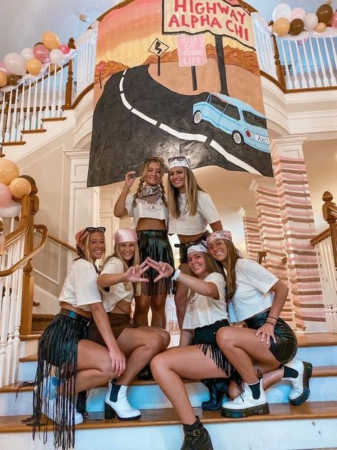 Ride Of Your Life Bid Day Theme, Welcome To The Ride Of Your Life Bid Day, Ride Of Your Life Bid Day, Sorority House Aesthetic, Recruitment Themes Sorority, Sorority Girl Aesthetic, Sorority Work Week Themes, Work Week Themes Sorority, Sorority Work Week