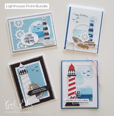 Rose Paper, Lighthouse Point, Nautical Cards, Beach Cards, Designer Series Paper, Product List, Male Cards, Masculine Cards, Card Layout