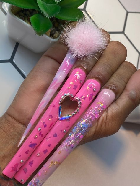 September Nails Art, Really Long Nails, Crazy Nail Art, Summer Nail Designs, September Nails, Spring Acrylic Nails, Fall Nail Trends, Colored Acrylic Nails, Crazy Nails