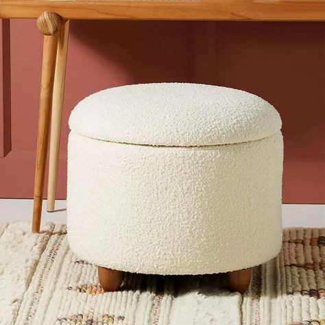 #storage #diystorage #organizationhacks #storagehacks Shoe Bench Entryway, Upholstered Stool, Round Stool, Storage Stool, Vanity Chair, Bedroom Vanity, Ottoman Stool, Round Ottoman, Vanity Stool