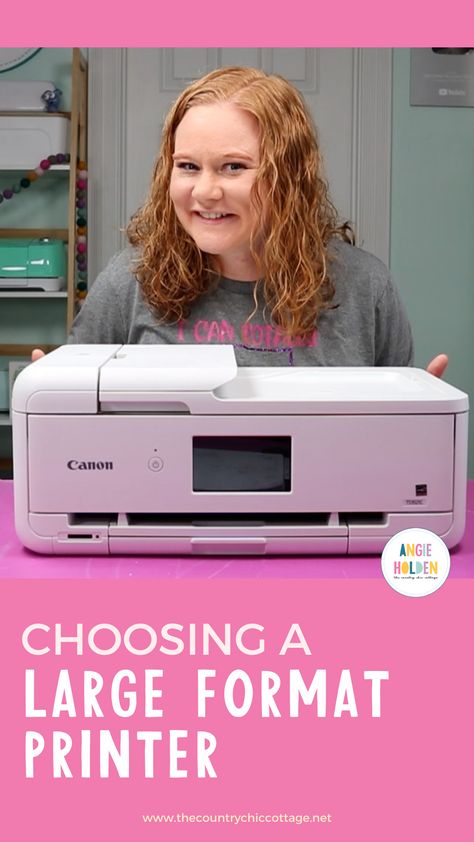 With the new larger Cricut Print Then Cut sizes large-format printers have been a topic of conversation. Which one is best for you? Keep reading for my recommendations! #cricut #largeformatprinters Cricut Print Then Cut, Sublimation Ideas Projects Inspiration, Best Printers, Sublimation Ideas, Large Art Prints, Dtf Printer, Epson Printer, Hp Printer, Banner Sizes