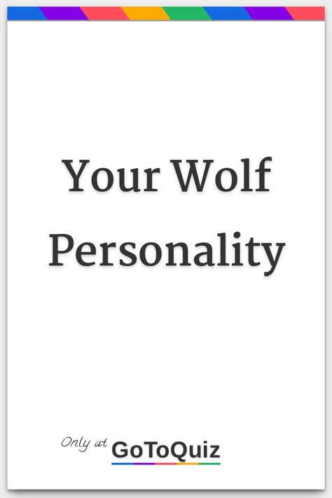 "Your Wolf Personality" My result: The Outcast Wolf Emotions, Alpha Werewolf Art, Wolf Pack Names, Wolf Personality, Therianthropy Art, Whats Your Wolf Name, Names That Mean Wolf, Constant Nightmares, Wolf Pack Name Generator