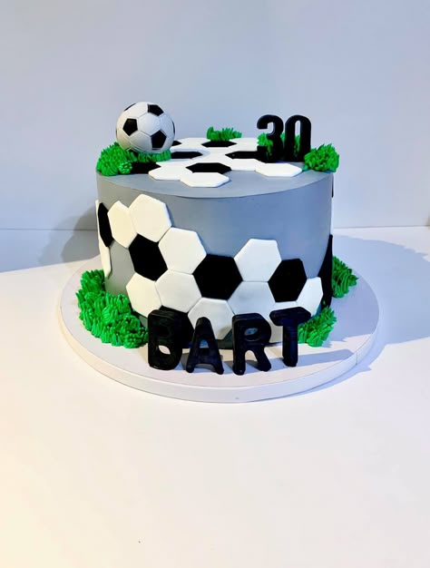 Football Cakes For Boys Birthdays, Soccer Birthday Cakes Boy, Football Theme Cake Boys, Cake Designs Birthday Kids Boy, Soccer Cake Ideas For Boys, Soccer Theme Cake, Football Cake Ideas, Birthday Cake Football, Fondant Football