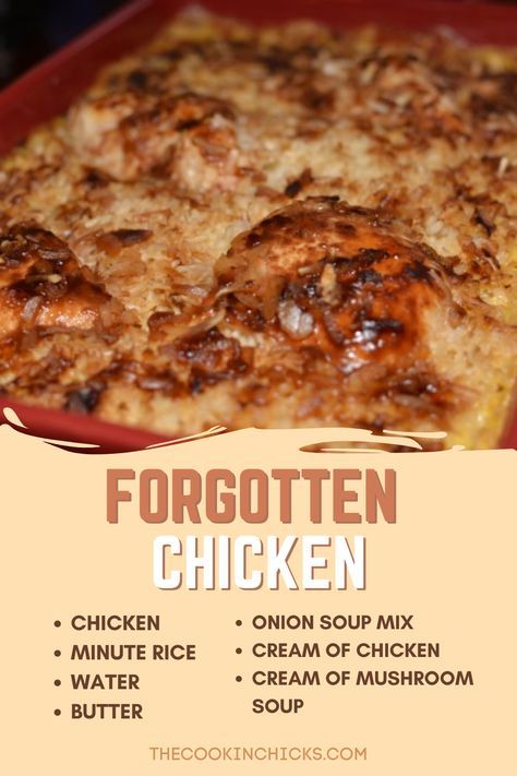 Forgotten Chicken, Baked Chicken Recipes Easy, Chicken And Rice Casserole, Chicken Breast Recipes Baked, Chicken Casseroles, Chicken Main Dishes, Chicken Meals, Rice Casserole, Winner Winner