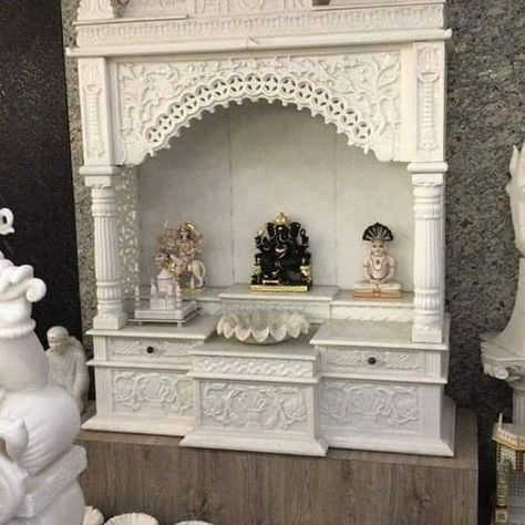 Mandir Design ✨️😍❤️🏠 . . . . . . #trendingpost #poojaroomdecor #instagrampost #radhakrishna #interior #mandirdesignforhome #explorepage #templedesign #mandirdesignsforsmallflats #fypシ゚viralシ #poojaroom #poojaroomdesign #mandir #poojaroomdesigns #sethiglassplywood #mandirdesign #interiordesign #mandirdesigns #hometemple #interiors #mandirdesignideas #styleideasdaily #indvssl #healthylifestyletips #delhicapitals #sherlynchopra Hindu Mandir, Marble Temple, Temple Design For Home, Pooja Mandir, Pooja Room Design, Luxury Marble, Home Temple, Temple Design, Pooja Rooms