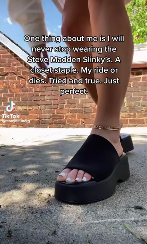 Steve Madden Slinky, Steve Madden Slides, Flip Flop Shoes, Closet Staples, My Ride, Pool Slides, Style Ideas, Flip Flop, Women Girl