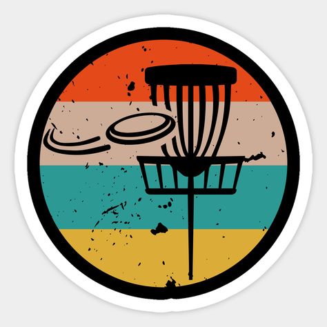 Do you play disc golf? are you looking for a disc golf gift? well this disc golf design is for you. -- Choose from our vast selection of stickers to match with your favorite design to make the perfect customized sticker/decal. Perfect to put on water bottles, laptops, hard hats, and car windows. Everything from favorite TV show stickers to funny stickers. For men, women, boys, and girls. Disc Golf Stickers, Disc Golf Art, Golf Painting, Disc Golf Gifts, Disc Golf Basket, Golf Pictures, Golf Monogram, Golf Logo, Golf Event