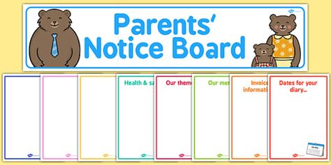 All you need for your parents' notice board! This resource includes a display banner as well as fully editable notices. Add text or laminate for re-use - many possibilities! Calm Down Corner, Display Banners, Notice Board, Free Teaching Resources, Classroom Displays, Add Text, Free Resources, Laminate, Parenting