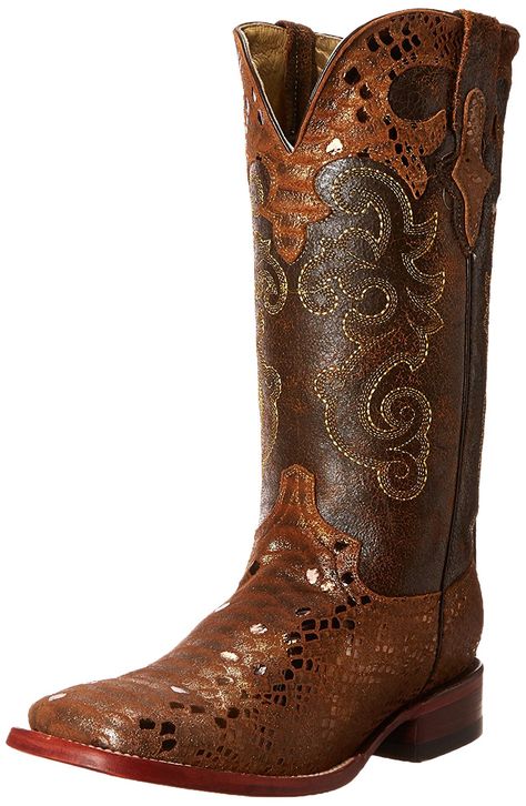 Ferrini Women's Country Glam Western Boot * For more information, visit image link. Glam Western, Cowgirl Boots Square Toe, Country Glam, Boots Square Toe, 2 Block, Square Toe Boots, Western Boot, Womens Mid Calf Boots, Toe Boots