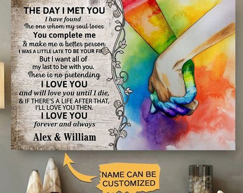 Customizable Wall Art best friends for valentines day bff | Etsy Lgbt Poster, Couples Poster, Vintage Couples, Personalized Couple Gifts, Lgbt Love, Love Wall Art, Love Wall, Personalised Canvas, Canvas Gift