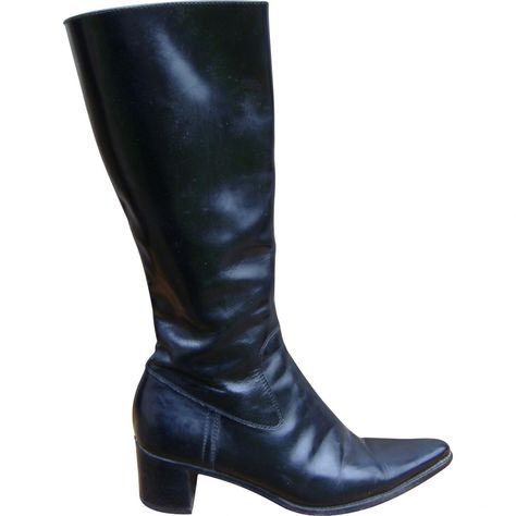 Leather Riding Boots - Black - Miu Miu Boots Miu Miu Boots, Leather Biker Boots, Black Riding Boots, Leather Riding Boots, Biker Boots, Boots For Women, Mid Calf Boots, Online Sale, Black Leather Boots