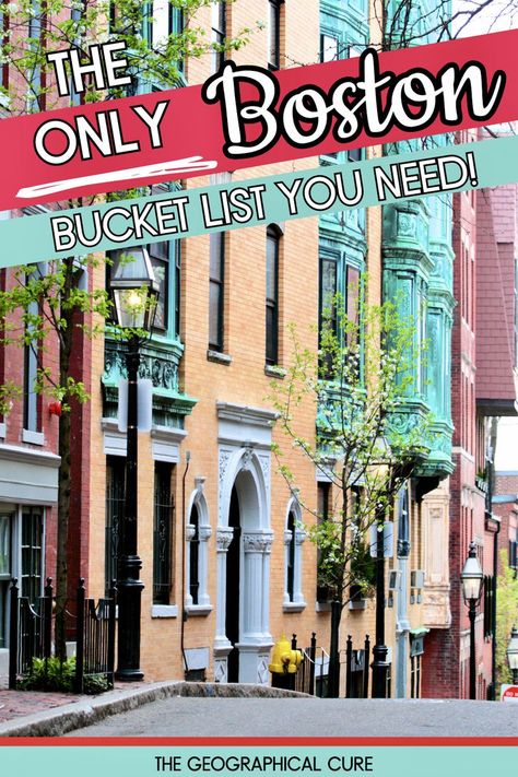 Pinterest pin for best things to do in Boston Must See In Boston, Must Do In Boston, Boston Massachusetts Travel, Boston In The Fall, Boston Weekend, Boston Bucket List, Boston Attractions, Places In Boston, Boston Travel Guide