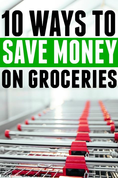 10 ways to save money on groceries | buying food is the one thing we can't completely cut out of our budget because we need food to survive! here are some of the best ways to save money on food and spend less money by meal planning and meal prepping #budget #grocery #groceryshopping #savemoney Budget Groceries, Budget Expenses, Save On Foods, Grocery Savings, Money Saving Meals, Best Money Saving Tips, Budget Saving, Frugal Living Tips, Frugal Tips