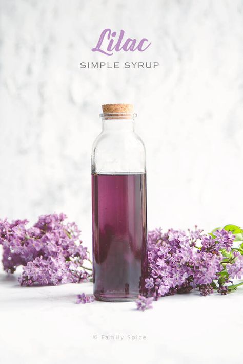 Lilac Simple Syrup, Lilac Recipes, Lilac Syrup, Flower Recipes, Flowers Lilac, Edible Flowers Recipes, Foraging Recipes, Simple Syrup Recipes, Homemade Syrup