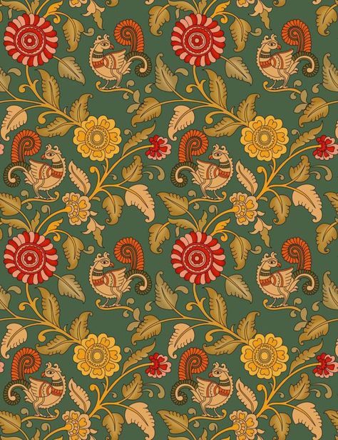 Kalamkari Patterns Design, Kalamkari Allover Pattern, Kalamkari Wallpaper, Kalmkari Pattern Allover, Kalamkari Prints Patterns, Kalamkari Allover, Kalamkari Pattern, Kalamkari Prints, Block Print Wallpaper