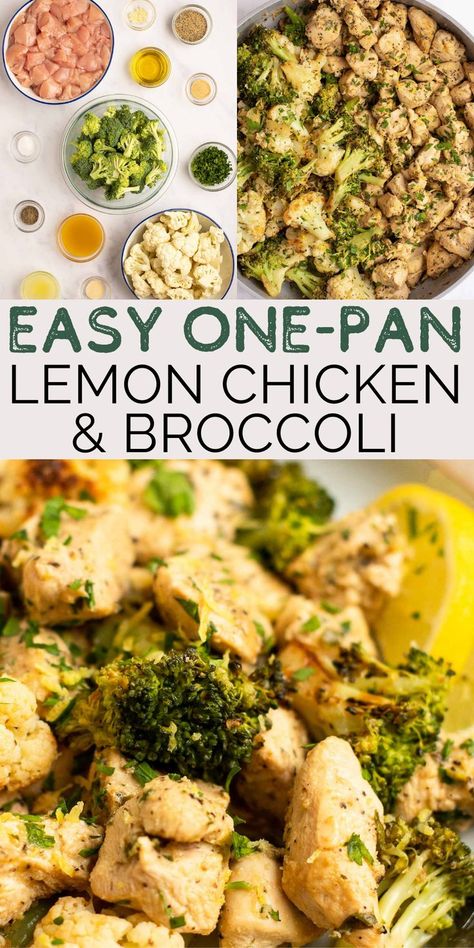 This delicious Lemon Chicken and Broccoli recipe is healthy, low-carb, and gluten-free! You can make this as a one-pan dinner or sheet pan meal if you’re in a hurry. Pan Keto, Lean Protein Meals, Sheet Pan Dinners Chicken, Chicken Dishes Easy, Easy Chicken Breast, Broccoli Recipe, Chicken And Broccoli, Chicken Breast Recipes Healthy, Yummy Chicken Recipes