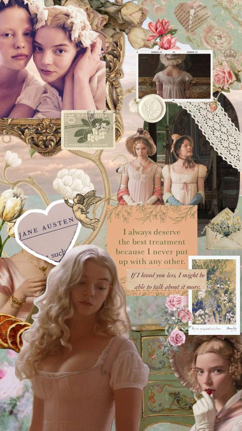 #emma #janeausten #literature #reading #lesbian Emma Tattoo Jane Austen, Jane Austen Aesthetic, Regency Era Aesthetic, Emma Aesthetic, Emma Core, Vision Boarding, Emma Woodhouse, Emma Jane Austen, Period Pieces