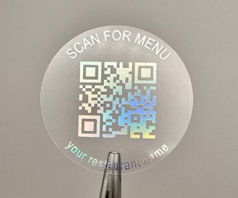 Excited to share the latest addition to my #etsy shop: Scan For Menu QR Code Sticker, Metallic Foil, Custom QR Code Sticker for Business, Clear QR Code Sticker, Business Sticker, Contactless Menu https://etsy.me/3W4DwPa #customqrcode #qrcodesticker #goldfoillabel #qr Qr Code On Packaging Design, Custom Qr Code Design, Cool Qr Code Design, Qr Sticker, Qr Code Creative, Qr Code Sticker, Qr Code Sticker Design, Restaurant Names, Foil Label