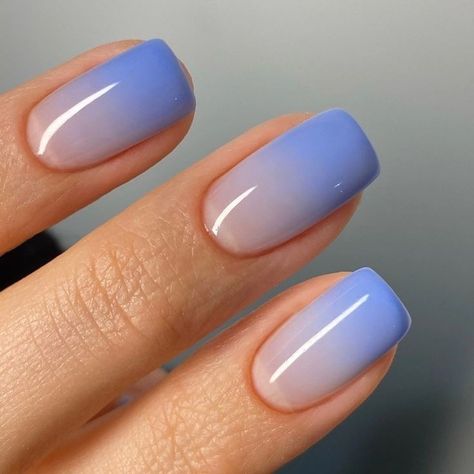 Baby Boomer Colores, Baby Boomer Nails Color, Ombre Nails Blue, Baby Boomers Nails, Ombre Nail Art Designs, Mauve Nails, Polygel Nails, Nail Art Ombre, Gel Nail Colors