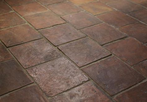 Terracotta Square | Floors of Stone Floors Of Stone, Terracotta Tile Floor, Terracotta Flooring, Grout Sealer, Reclaimed Tile, Sandstone Tiles, Beautiful Flooring, Terracotta Floor, Tile Accessories