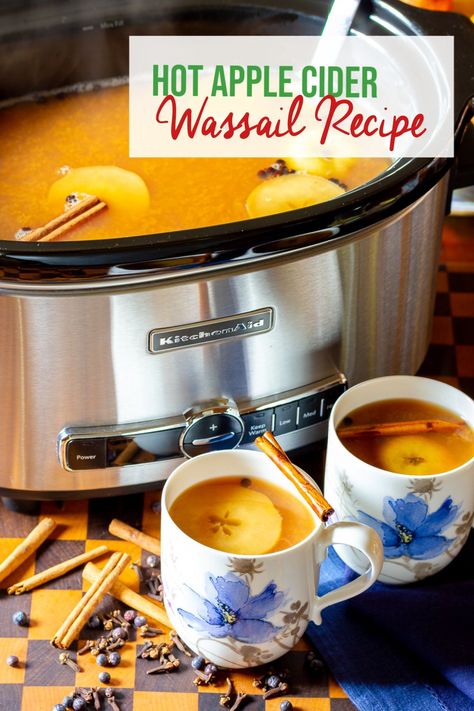 Hot Apple Cider Wassail Recipe - A slow cooked mulled cider with an enchanting deep and fruity sweetness. A special autumn treat for parties or family game night! #aspicyperspective #foodblog #foodie #instayum #hungry #thekitchn #onmytable #dailyfoodfeed #foodlove #foodpic #instafood #foodstagram #tasty #wassail #wassailcider #hotapplecider #wassaildrink #slowcooker #crockpot #hotcider #cider Wassail Recipe Crockpot, Wassail Recipe, Holiday Entertaining Food, Graying Hair, Crock Pot Recipe, Food Innovation, Mulled Cider, Hot Cider, Winter Treats