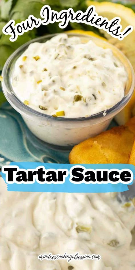 Are you craving a traditional sauce to go with your fish? No worries, you can make your own with this DIY recipe! It's so easy! Capers give this sauce an authentic taste you just can't get from a bottle. With only four ingredients, this homemade recipe is ready in 5 minutes! Tartar Sauce With Capers, Home Made Tarter Sauce, Homemade Tartar Sauce Easy, Recipe For Tartar Sauce, Make Tartar Sauce, Easy Tartar Sauce, Capers Recipe, Instant Pot Pasta Recipe, Homemade Tartar Sauce