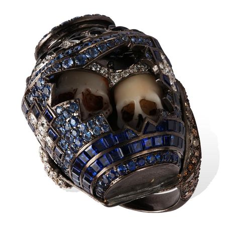 Lydia Courteille Reveals High Jewels Inspired By The Silk Road Memento Mori Ring, Avant Garde Jewelry, Brown Diamonds, Lion Ring, Faceted Design, 18k Gold Ring, Silk Road, Pave Ring, Brown Diamond