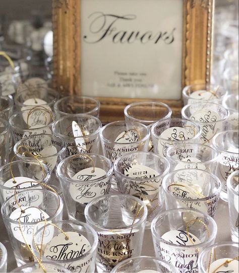 Custom Shot Glasses Wedding, Shot Glass Party Favors, Wedding Favors Shot Glasses, Shot Glass Wedding Favors Ideas, Shot Glass Favors Wedding, Shot Glass Wedding Favors, Wedding Favours Shots, Shot Glass Favors, Favor Display