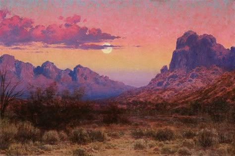 Desert Aesthetic, Desert Dream, Texas Art, Desert Vibes, Desert Art, A4 Poster, Desert Landscaping, Western Art, Vintage Artwork