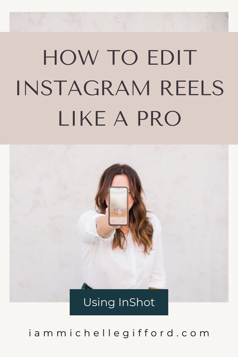 How to professionally edit your Instagram Reels using the InShot app. www.iammichellegifford.com Best Apps For Reels, Best Editing Apps For Instagram Reels, Instagram Reel Editing Apps, Best Reel Editing Apps, Reels Editing App, Reel Editing App, How To Create Instagram Reels, How To Edit Videos For Instagram Reels, How To Edit Instagram Reels