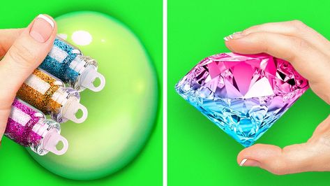 Cool Crafts, Diy Slime Recipe, Creative Kids Crafts, Slime Craft, Diy Crafts Life Hacks, 5 Min Crafts, Diy Science, Crafts Videos, Origami Crafts Diy