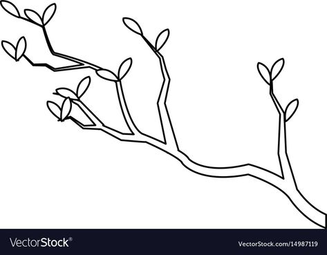 Tree Outline Drawing, Tree Branch Template, Tree Branch Drawing, Tree Branch Drawing Leaves, Tree Branch Template Free Printable, Tree Branch, Tree Branch Outline, Tree With Branches Template, Tree Branch Clip Art